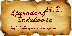Ljubodrag Duduković vizit kartica
